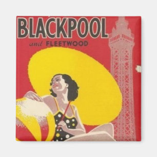 Blackpool-Bahn-Plakat Vintage Wandern Ente Magnet