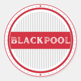 Blackpool City Pride Emblem – Englische Identität Runder Aufkleber