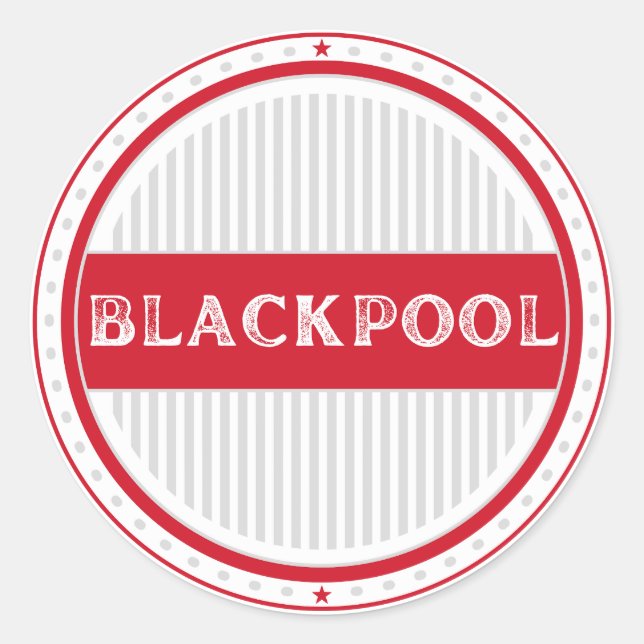 Blackpool City Pride Emblem – Englische Identität Runder Aufkleber (Vorderseite)