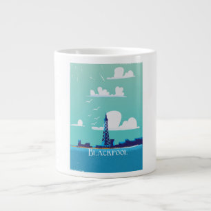 Blackpool, England Vintage Reiseplakat Jumbo-Tasse