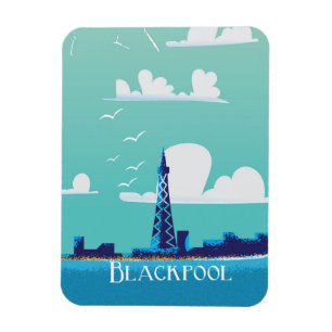 Blackpool, England Vintage Reiseplakat Magnet