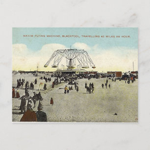 Blackpool, Maxim Flying Machine Postkarte