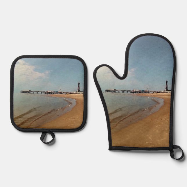 Blackpool Ofenhandschuh & Topflappen-Set (Vorderseite)