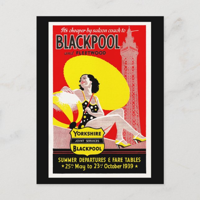 Blackpool Postkarte (Vorderseite)