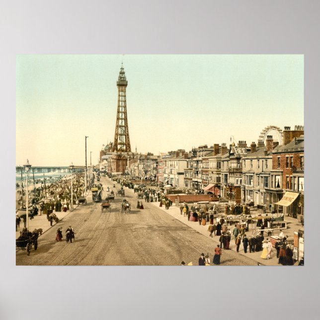 Blackpool Promenade, Lancashire, England Poster (Vorne)