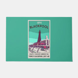 Blackpool Seaside Resort England Vintag Art Fußmatte