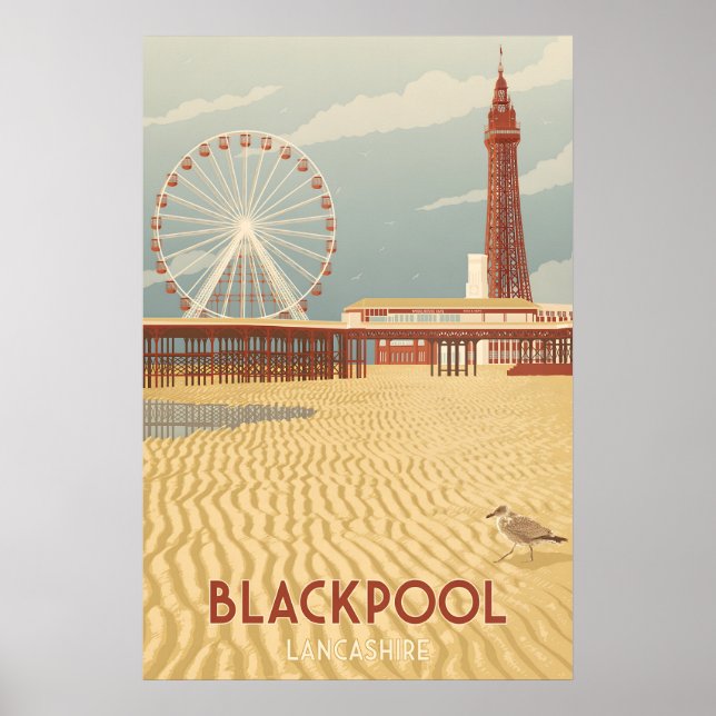 Blackpool Seaside Travel Poster (Vorne)
