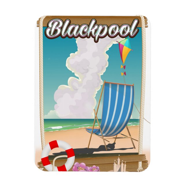 Blackpool Strand Reiseposter Magnet (Vertikal)