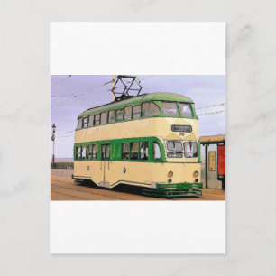 Blackpool-Straßenbahn Postkarte