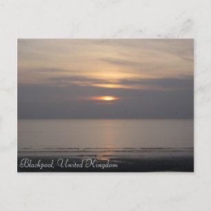 Blackpool Sunset Postkarte