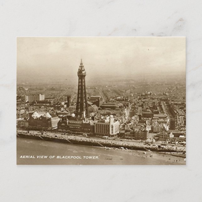 Blackpool Tower - Alte Postkarte (Vorderseite)