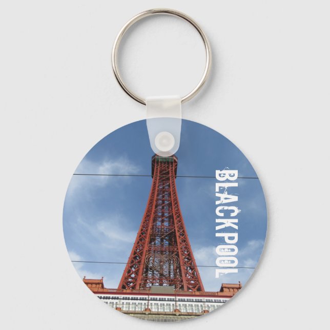 Blackpool Tower and Day Sky Schlüsselanhänger (Vorderseite)