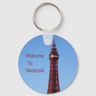 Blackpool Tower Blue Sky Day Schlüsselanhänger