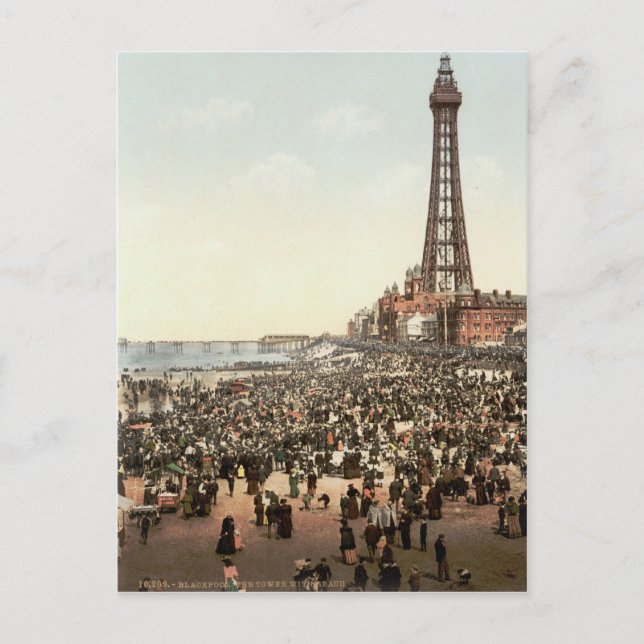 Blackpool Tower, Lancashire, England, c.1895 Postkarte (Vorderseite)