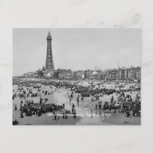 Blackpool Tower & Promenade, England ca. 1905 Postkarte