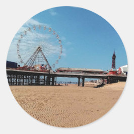Blackpool Tower Runder Aufkleber