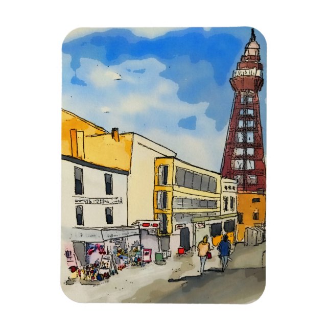 Blackpool Tower Seaside Magnet (Vertikal)
