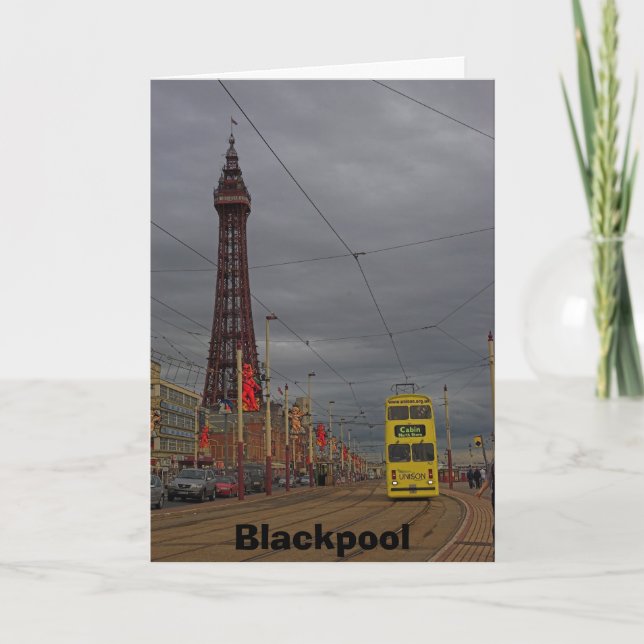 Blackpool-Turm Karte (Vorderseite)