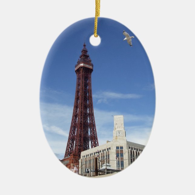 Blackpool-Turm Keramik Ornament (Vorne)