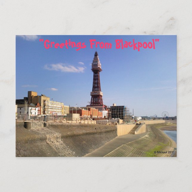 Blackpool-Turm Postkarte (Vorderseite)