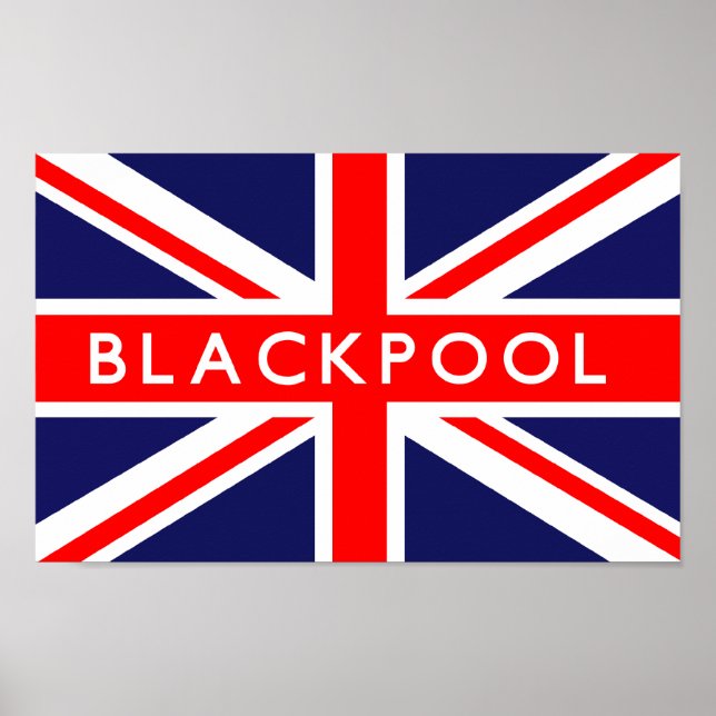 Blackpool UK Flag Poster (Vorne)