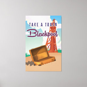 Blackpool Vintage-Reiseposter Leinwanddruck