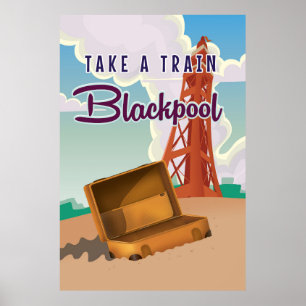 Blackpool Vintage-Reiseposter Poster