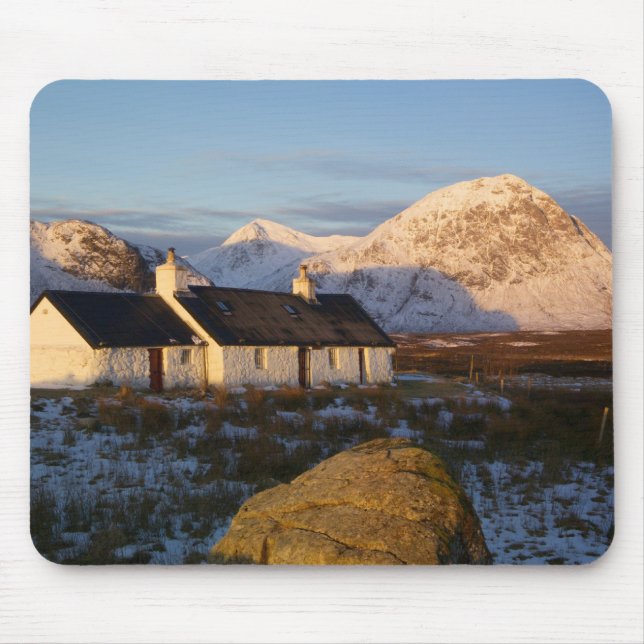 Blackrock Hütte, Glencoe, Highlands, Schottland 3 Mousepad (Vorne)