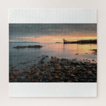 Blackrock Sonnenuntergang am Strand von Salthill i