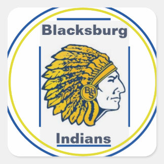 Blacksburg High School Indian Mascot Quadratischer Aufkleber