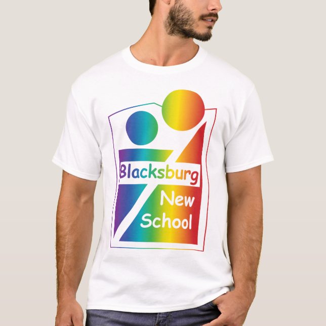 Blacksburg New School Retro Design T-Shirt (Vorderseite)