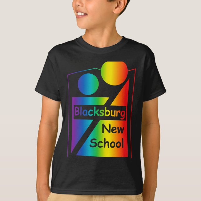 Blacksburg New School Retro-Design  T-Shirt (Vorderseite)