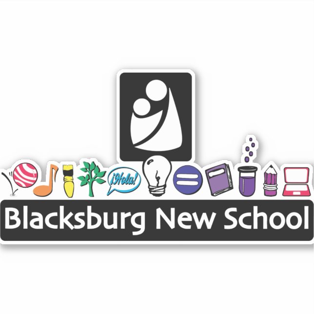 Blacksburg New School Spirit Sticker (Vorderseite)
