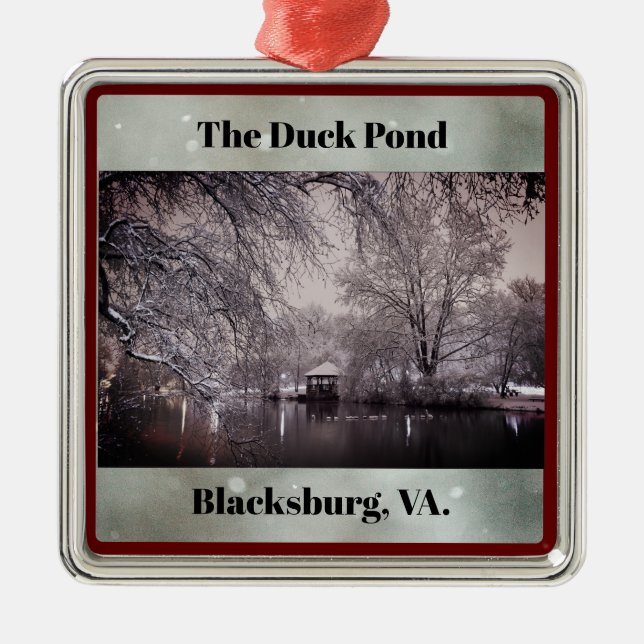 Blacksburg, VA.Weihnachtsschmuck Ornament Aus Metall (Vorne)