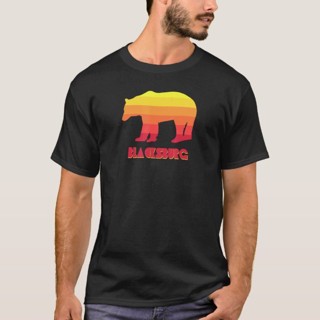 Blacksburg Virginia Bär T-Shirt (Vorderseite)