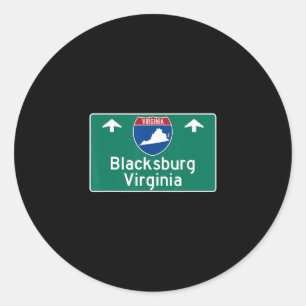Blacksburg Virginia Interstate Highway Urlaub So Runder Aufkleber