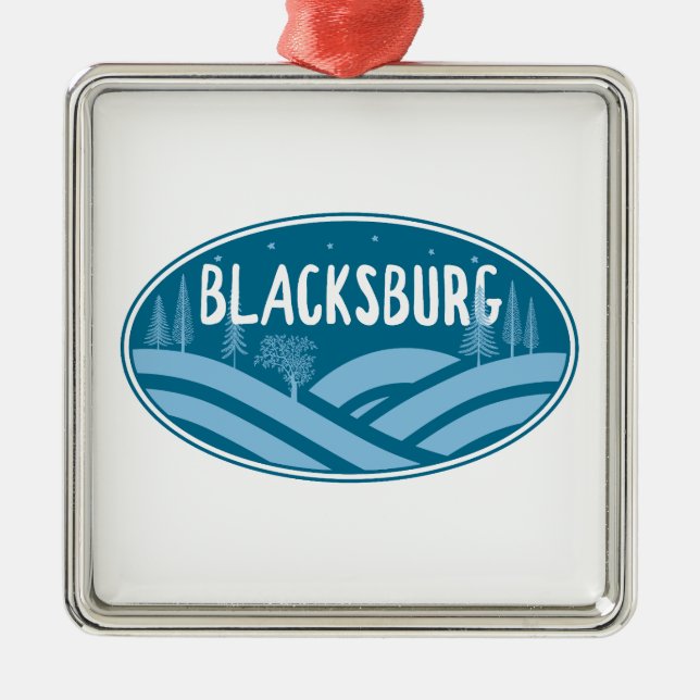 Blacksburg Virginia Outdoor Ornament Aus Metall (Vorne)