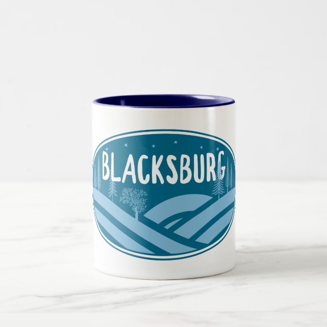 Blacksburg Virginia Outdoor Zweifarbige Tasse (Mittel)