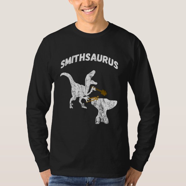 Blacksmith Dinosaurs Tongs Blacksmithing T Rex Di T-Shirt (Vorderseite)