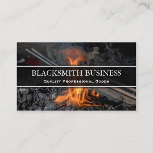 Blacksmith Forge Foto Business Card Visitenkarte