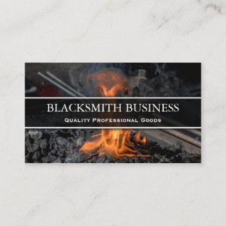 Blacksmith Forge Foto Business Card Visitenkarte