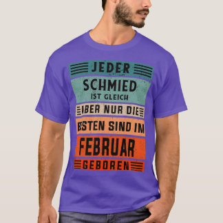 Blacksmith Geburtstag Februar geborene Kunsthandwe T-Shirt