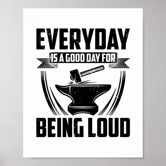 Blacksmith Gift Idea | Schmieden von Anvil Farrier Poster (Vorne)