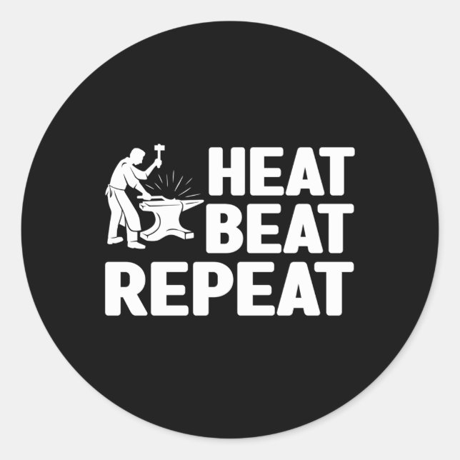 Blacksmith Iron Forging Metalsmith Metalworker Bla Runder Aufkleber (Vorderseite)