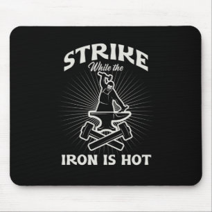 Blacksmith Iron Hammer Forging Farrier Forge Gesch Mousepad