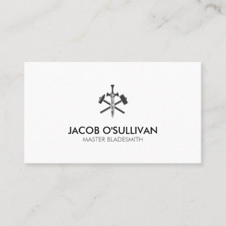 Blacksmith Iron Works Metal Visitenkarte