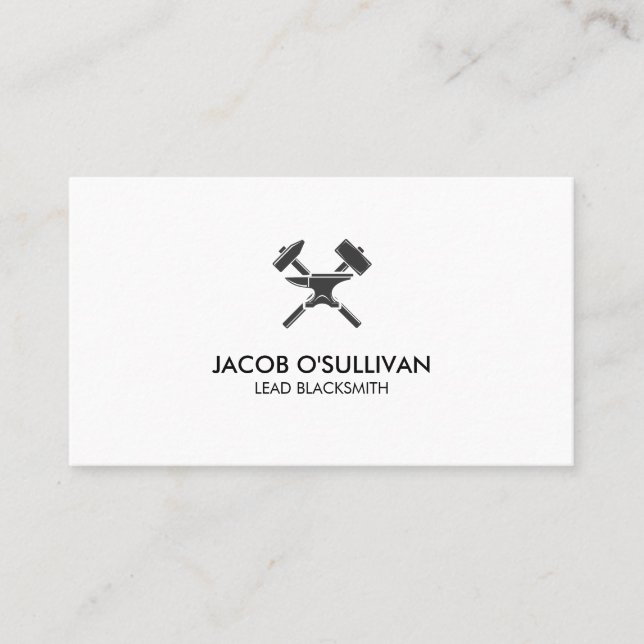 Blacksmith Iron Works Metal Visitenkarte (Vorderseite)