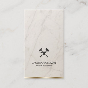 Blacksmith Iron Works Metal Visitenkarte