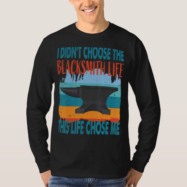 Blacksmith Life Anvil Design T-Shirt (Vorderseite)