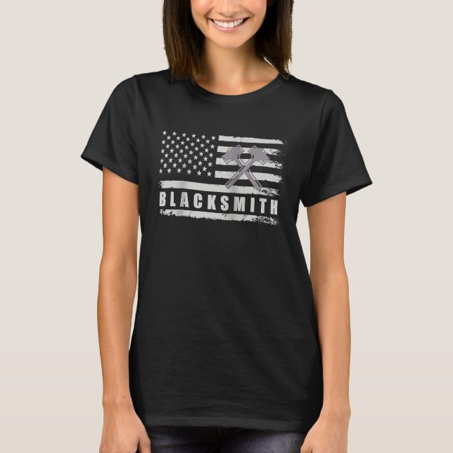 Blacksmith Metalworker Raglan T-Shirt (Vorderseite)
